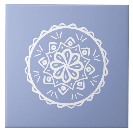 Blueberry Mandala Tegeltje (Voorkant)