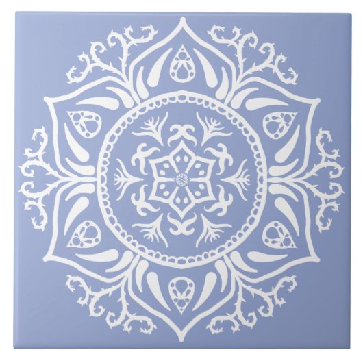 Blueberry Mandala Tegeltje (Voorkant)