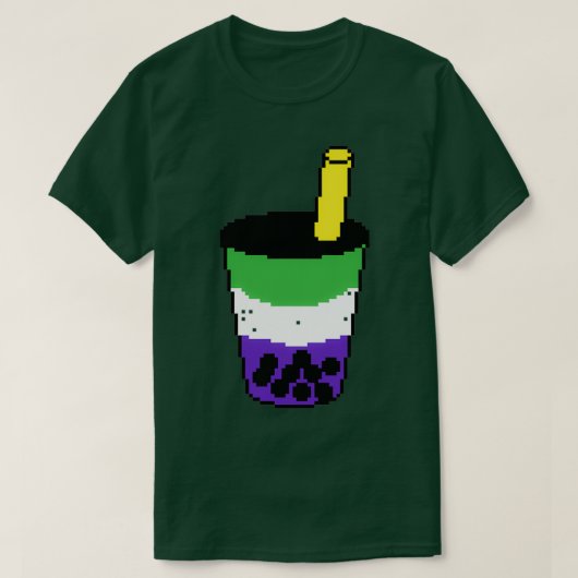 Blueberry Matcha Latte met Tapioca T-shirt (Design voorkant)