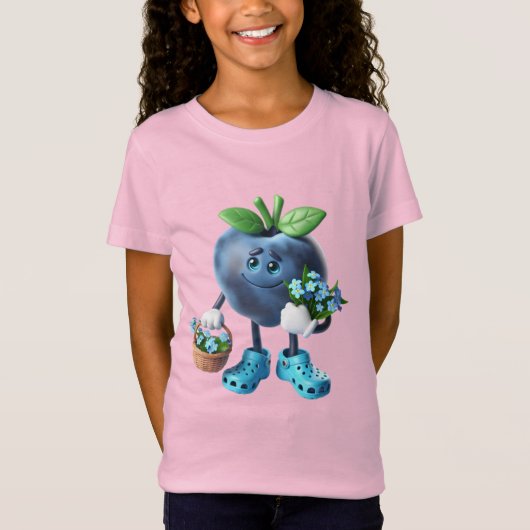 Blueberry met Forget-Me-Nots T-shirt (Voorkant)
