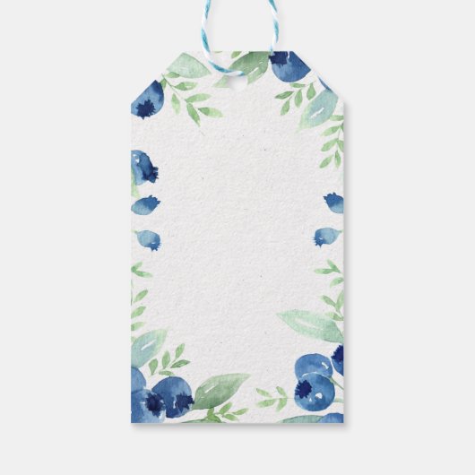 Blueberry Midzomer Rustic Berry Wedding Cadeaulabel (Achterkant)