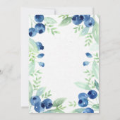 Blueberry Midzomer Rustic Berry Wedding Kaart (Achterkant)