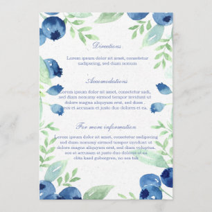 Blueberry Midzomer Rustic Berry Wedding Kaart