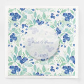 Blueberry Midzomer Rustic Berry Wedding Servet (Voorkant)