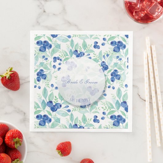 Blueberry Midzomer Rustic Berry Wedding Servet (Insitu)