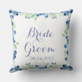 Blueberry Midzomer Rustic Weddenschap Forever Kussen (Achterkant)