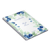 Blueberry Midzomer Rustic Weddenschap Notitieboek (Rechterzijde)