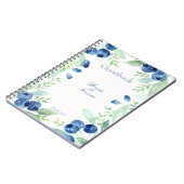 Blueberry Midzomer Rustic Weddenschap Notitieboek (Linkerzijde)