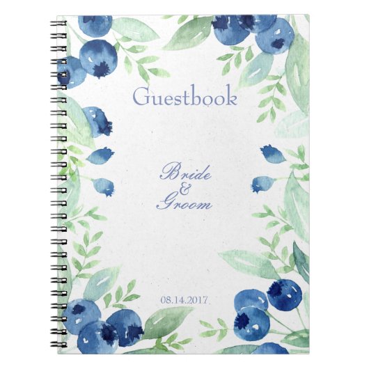 Blueberry Midzomer Rustic Weddenschap Notitieboek (Voorkant)