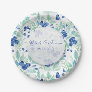 Blueberry Midzomer Rustic Wedding Papieren Bordje