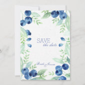 Blueberry Midzomer rustieke bruiloft SAVE the Date Kaart (Voorkant)