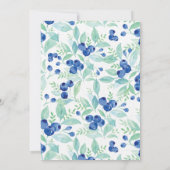 Blueberry Midzomer rustieke bruiloft Vrijgezellenf Kaart (Achterkant)