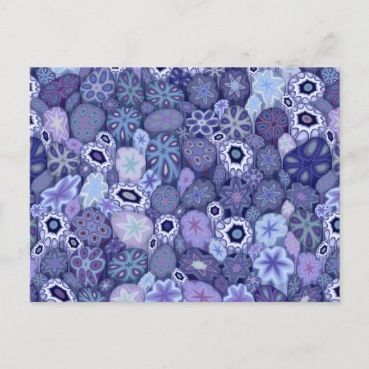 Blueberry Millefiori Briefkaart (Voorkant)