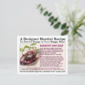 BLUEBERRY MINT JULEP COCKTAIL RECEPT BRIEFKAART (Staand voorkant)