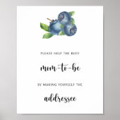 Blueberry - Moeder-to-Be-geadresseerde Poster (Voorkant)