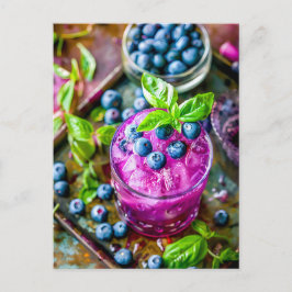 Blueberry Mojito – Zomercocktail Feestdagenkaart