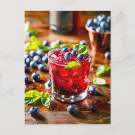 Blueberry Mojito – Zomercocktail Feestdagenkaart