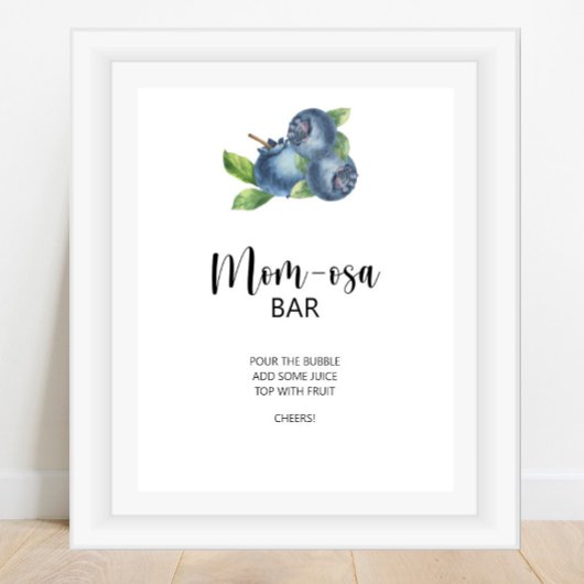 Blueberry \ Mom-osa bar Poster