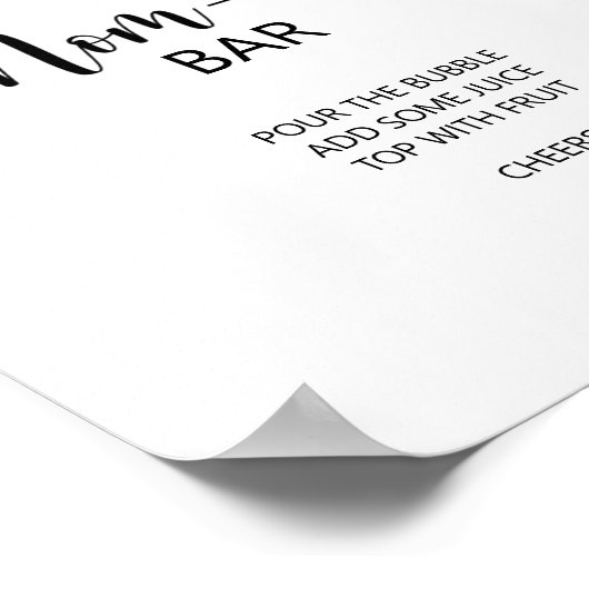 Blueberry \ Mom-osa bar Poster (Hoek)