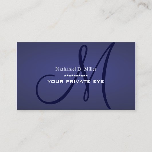 Blueberry Monogram Visitekaartje (Voorkant)