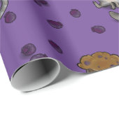 Blueberry Muffin Bloop Cat Patroon Cadeaupapier (Rol Hoek)