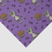 Blueberry Muffin Bloop Cat Patroon Tissuepapier (Detail)
