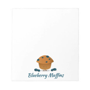Blueberry Muffin Character   Blocnote