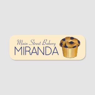 Blueberry Muffin Gebak Ontbijt Brunch Bakkerij Naamplaatje