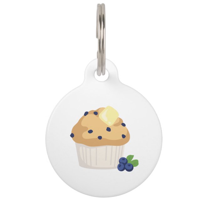 Blueberry Muffin Huisdierpenning (Voorkant)