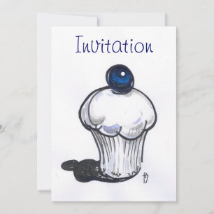 Blueberry Muffin Invitation Kaart