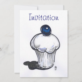 Blueberry Muffin Invitation Kaart