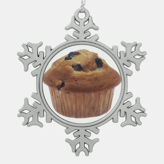 Blueberry Muffin Tin Sneeuwvlok Ornament (Voorkant)