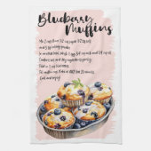 Blueberry muffins bakken recept theedoek (Verticaal)