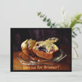 Blueberry Muffins Brinner Invitation Kaart (Staand voorkant)