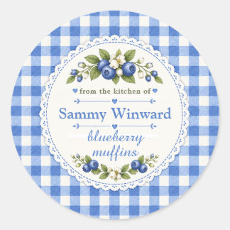 Blueberry Muffins Homemade Gift Label