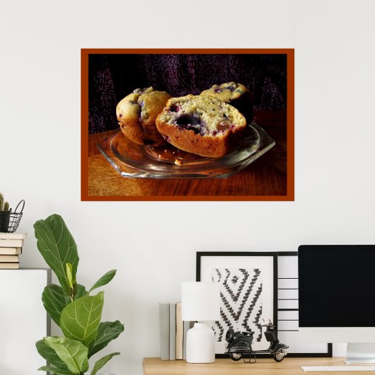 Blueberry Muffins Poster (Thuiskantoor)