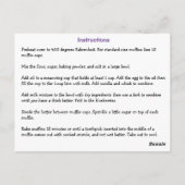 Blueberry Muffins Recept Kaart (Achterkant)