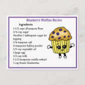 Blueberry Muffins Recept Kaart (Voorkant)