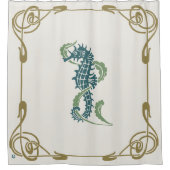 Blueberry Nouveau Art Deco Douche Gordijn Zeepaard (Voorkant)