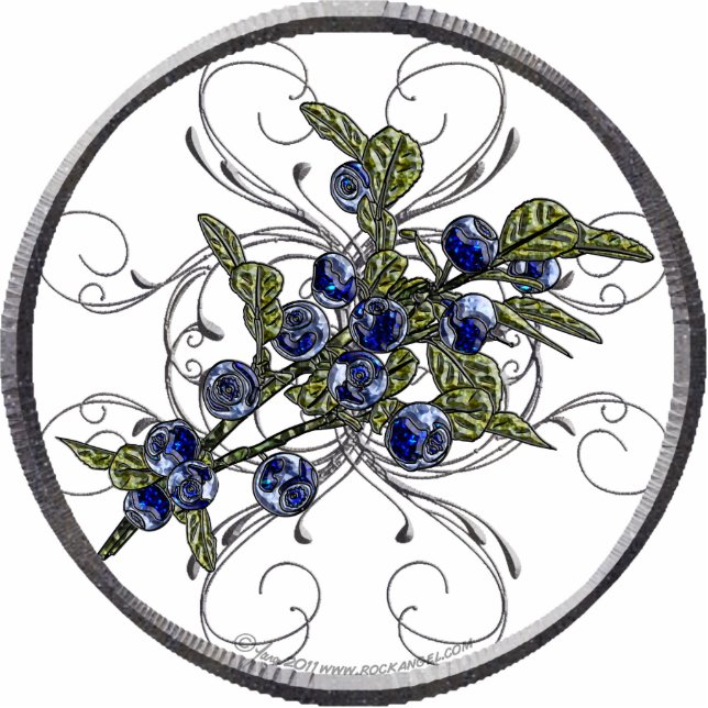 Blueberry Ornament Fotobeeldje Ornament (Voorkant)