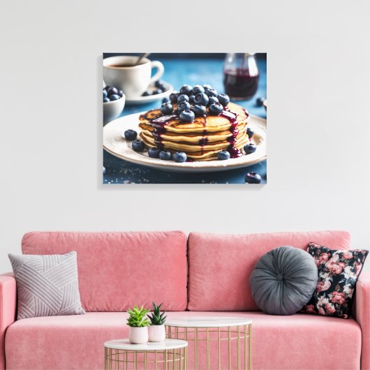 Blueberry Pancakes Canvas Afdruk (Insitu (Woonkamer))