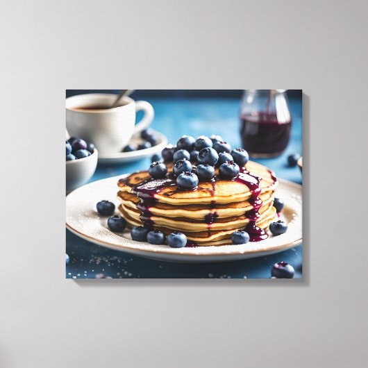 Blueberry Pancakes Canvas Afdruk (Voorkant)
