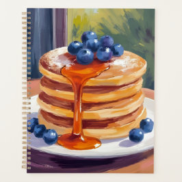 Blueberry Pancakes | Oil Painting Fruit Planner