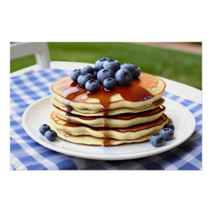 Blueberry Pancakes Perfect Poster