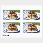 Blueberry Pancakes Rechthoekige Sticker (Vel)