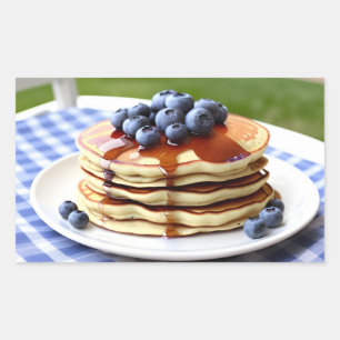 Blueberry Pancakes Rechthoekige Sticker