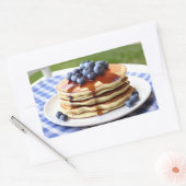 Blueberry Pancakes Rechthoekige Sticker (Envelop)