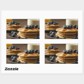 Blueberry Pancakes Rechthoekige Sticker (Vel)