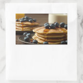 Blueberry Pancakes Rechthoekige Sticker (Tas)