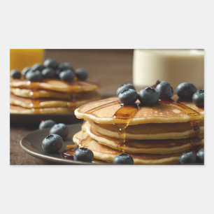 Blueberry Pancakes Rechthoekige Sticker